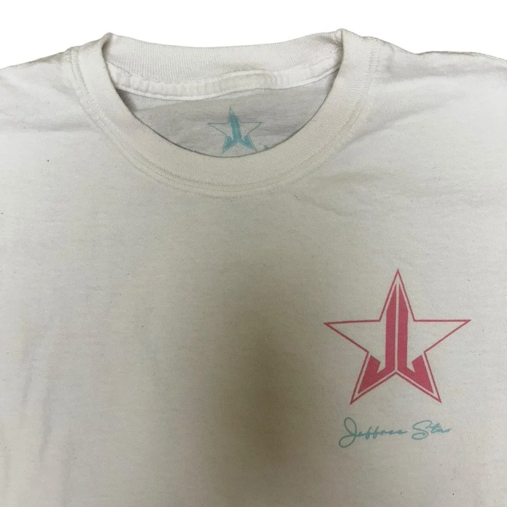Jeffree Star Fashion‎ Shirt Unisex M White Snowflake Logo Graphic Long Sleeve
